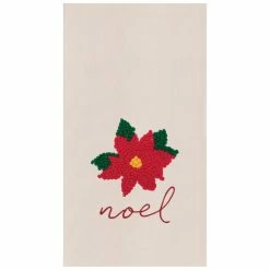 TheHolidayBarn.com Noel Poinsettia Flour Sack Kitchen Towel New!