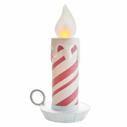 TheHolidayBarn.com Large Peppermint Swirl Candle, 17.5"