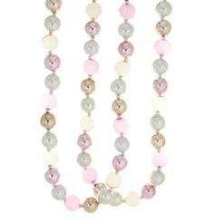Cody Foster Chic Pink & Gold Glass Ball Garland New!