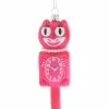 Cody Foster Retro Cat Clock Ornament, Pink New!
