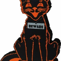 Primitives By Kathy Retro Halloween Cat - Chunky Sitter New!