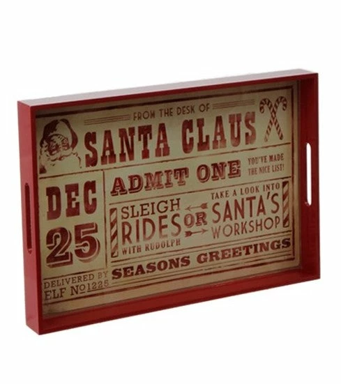 Raz Santa's Ticket Tray 3 Raz Santa's Ticket Tray