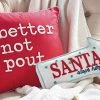Bethany Lowe New! Santa Stops Here Arrow Shaped Pillow