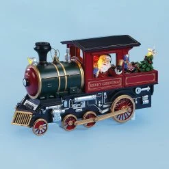 The Holiday Barn Christmas Music Boxes Santa's Locomotive Music Box
