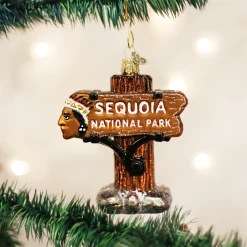 Sequoia National Park Ornament Glass Camping Ornaments Old World Christmas