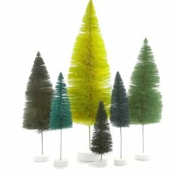 Cody Foster New! Shades Of Green Bottle Brush Trees