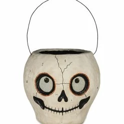 Bethany Lowe Skull Bucket, Paper Mache