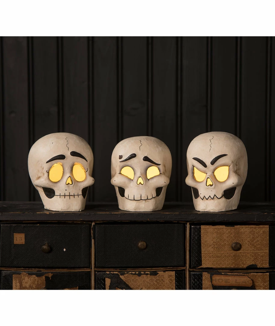 Bethany Lowe Skully Head Luminaries 3 Bethany Lowe Skully Head Luminaries