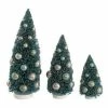 Creative Co-Op Vintage Blue Bottle Brush Trees Christmas