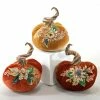 Katherine's Collection Spice Traditions Velvet Pumpkins New!