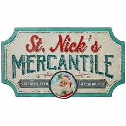 Raz New! St. Nick's Mercantile Sign
