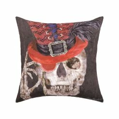 TheHolidayBarn.com New! Time To Party Skeleton Pillow
