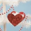 Bethany Lowe New! Tin Glitter Heart Bucket Mini Ornament