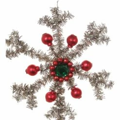 ShiShi Tinsel Snowflake With Glass Beads New!