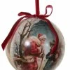 ShiShi Victorian Christmas Decoupage Ball Ornament, Bringing Gifts 1 ShiShi Victorian Christmas Decoupage Ball Ornament, Bringing Gifts