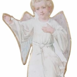ShiShi Victorian Christmas Heaven's Little Angel Ornament, Decoupage On Metal