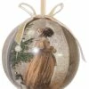 ShiShi Victorian Christmas Decoupage Ball Ornament, Christmas Wish