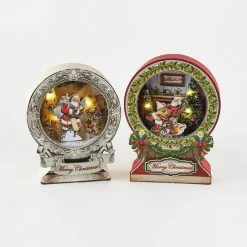 One Hundred 80 Degrees New! Vintage Christmas Shadowbox With Lights & Music