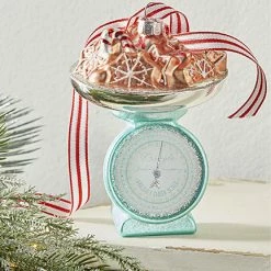 Raz New! Vintage Kitchen Scale Of Holiday Cheer Ornament