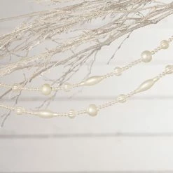 Bethany Lowe New! Winter White Bead Garland