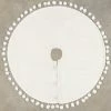 Ragon House New! Winter White Tree Skirt With Pom Poms, 28"