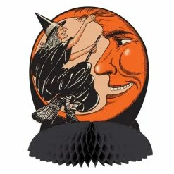 Beistle Beistle Vintage Halloween Witch & Moon Tissue Centerpiece