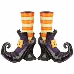 Raz Witch Shoes Taper Candle Holders