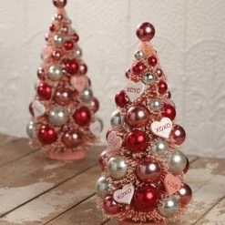 Bethany Lowe XOXO's Valentine’s Day Bottle Brush Tree